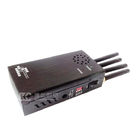 Four-band handheld GSM GPS jammer 3G mobile phone jammer black with fan cooling vehicle to prevent being located by trac