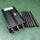 6 Antennas High-power Portable 3G/4G (LTE+WIMAX) Cell Phone Jammer+wifi jammer Black 12-24 v vehicle power supply