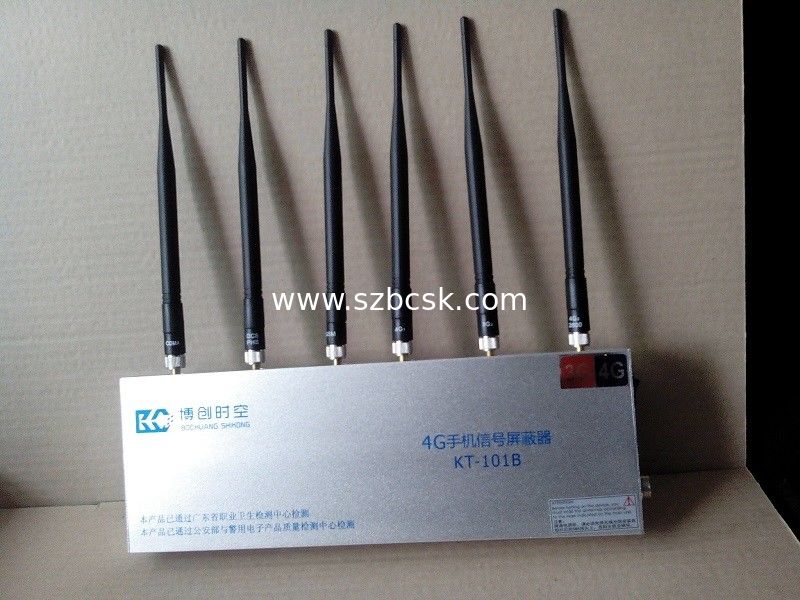 6 antenna 4G Mobile Phone Signal Jammer RF 315m / 433m.lojack frequency jammer