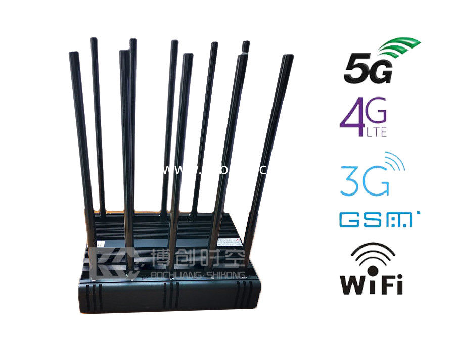 100W high power Desktop 2g.3g.4g 5g GPS WiFi 2.4G 5.8G frequency mobile phone jammer WiFi Wireless Network Signal Jammer