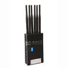 6 Antennas High-power Portable 3G/4G (LTE+WIMAX) Cell Phone Jammer+wifi jammer Black 12-24 v vehicle power supply
