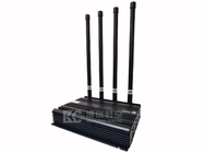 High-power 4-band GSM,DCS,3G mobile phone signal jammers with adjustable power of 50-150 meters per channel