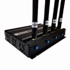 High-power 4-band GSM,DCS,3G mobile phone signal jammers with adjustable power of 50-150 meters per channel