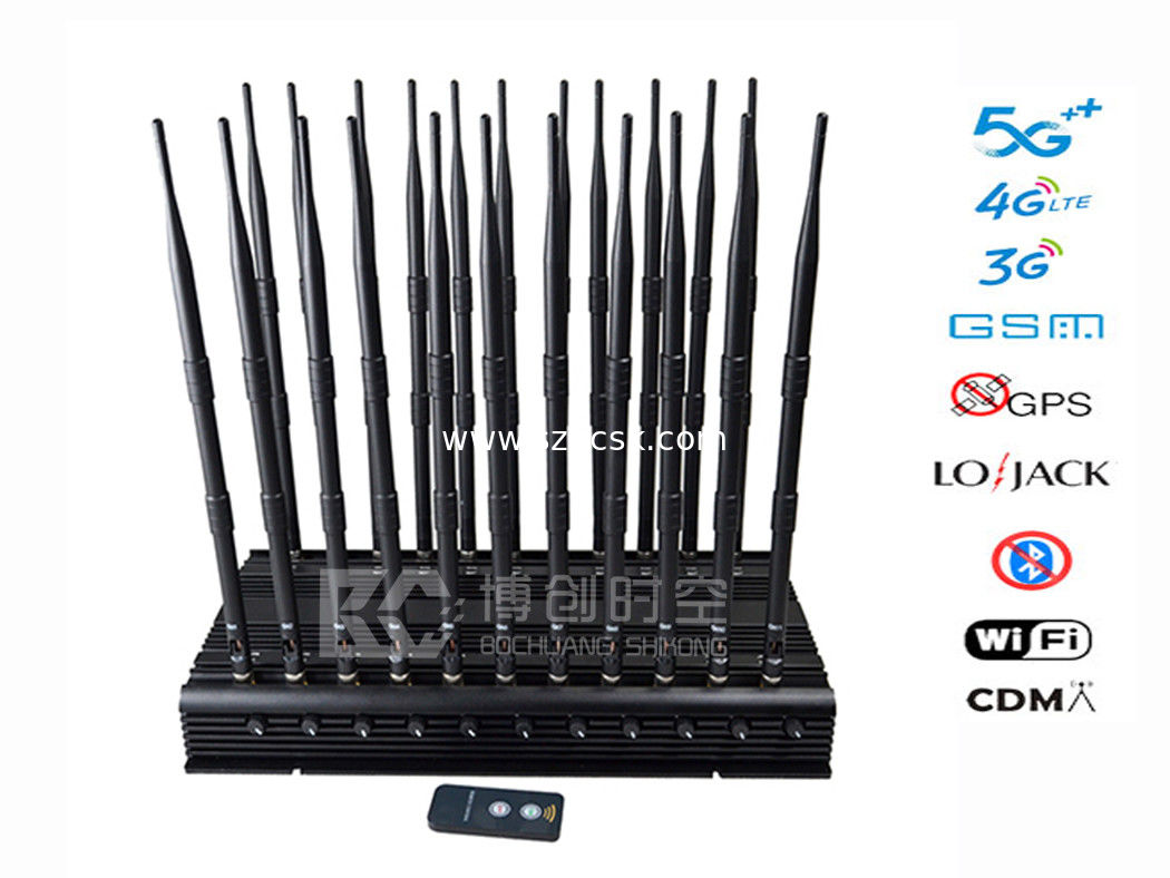 22 antennas VHF 2g 3g 4G 5g mobile phone signal blocker full GPS L1 L2 L5 LoJack WiFi GPS RF 315 / 433 / 868mhz jammer